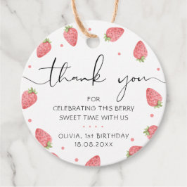 Aardbei Dank u Berry Favor Gift Labels
