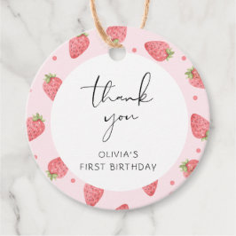 Aardbei Dank u Berry Favor Gift Labels
