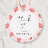 Aardbei Dank u Berry Favor Gift Labels (Voorkant)