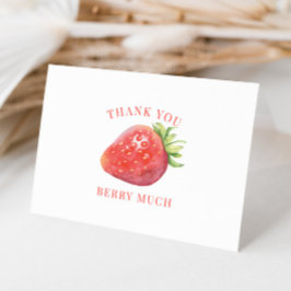 Aardbei Dank u Berry Veel dank u kaart