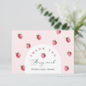 Aardbei Dank u bes Veel dank Kaart (Staand voorkant)