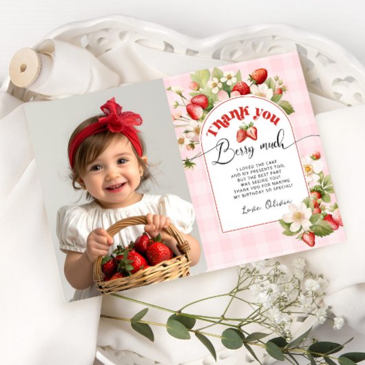 Aardbei dank u bessen veel kaart