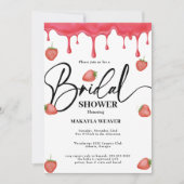 Aardbei Dat is Amore Bridal Shower Uitnodiging (Voorkant)