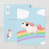 Aardbei de Unicorn Briefkaart (Voorkant / Achterkant)