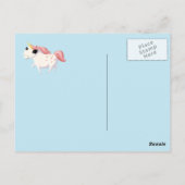 Aardbei de Unicorn Briefkaart (Achterkant)