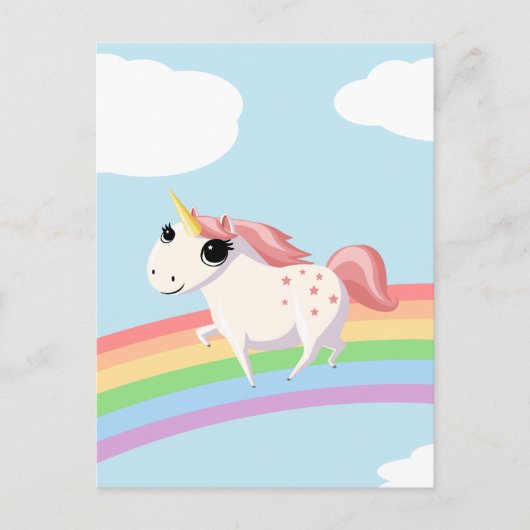 Aardbei de Unicorn Briefkaart (Voorkant)
