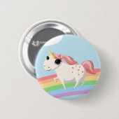 Aardbei de Unicorn Ronde Button 5,7 Cm (Voorkant /achterkant)