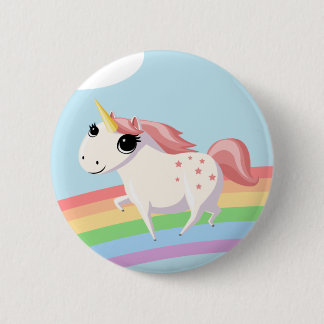 Aardbei de Unicorn Ronde Button 5,7 Cm
