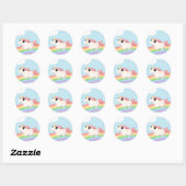 Aardbei de Unicorn Ronde Sticker (Vel)