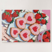 Aardbei dessert Puzzel (Horizontaal)