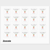 Aardbei - Dit boek is van Vierkante Sticker (Vel)