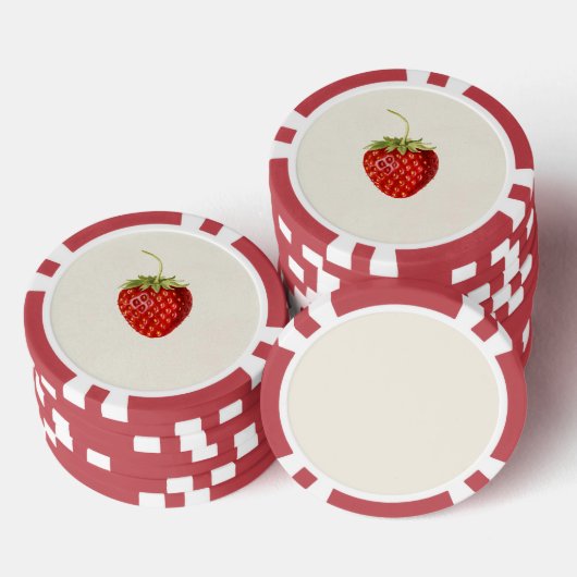 Aardbei (door Louis C.C. Krieger) Poker Chips (Opstapeling)