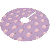 Aardbei Drink Cute Kawaii Pixel Girly Pink Kerstboom Rok (Gekanteld)