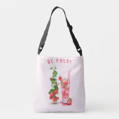 Aardbei-Drink Fruits Crossbody Bag Tas (Achterkant)