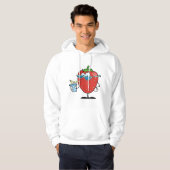 Aardbei Drink Mannen Hoodie (Voorkant volledig)
