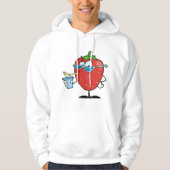 Aardbei Drink Mannen Hoodie (Voorkant)