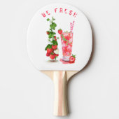 Aardbei Drink Ping Pong Paddle - aangepaste tekst Tafeltennisbatje (Voorkant)