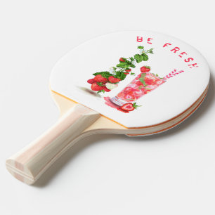 Aardbei Drink Ping Pong Paddle - aangepaste tekst Tafeltennisbatje