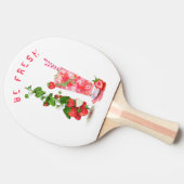 Aardbei Drink Ping Pong Paddle - aangepaste tekst Tafeltennisbatje (Zijkant)