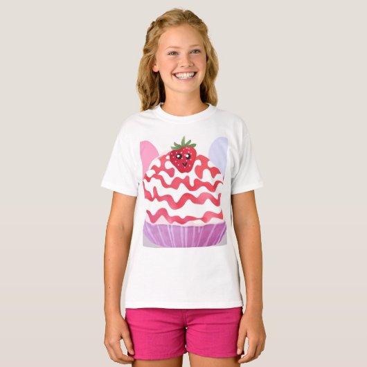 Aardbei droomcake t-shirt (Voorkant volledig)