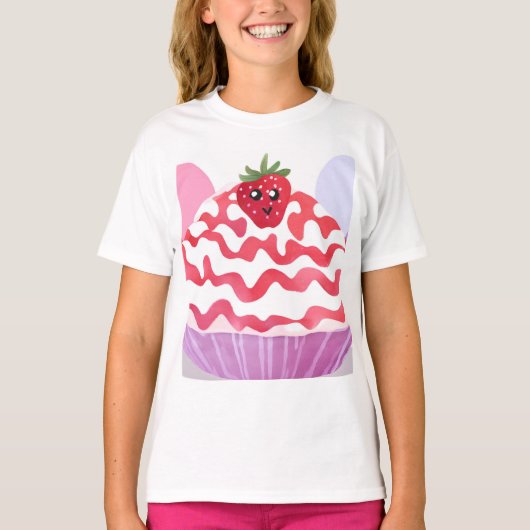 Aardbei droomcake t-shirt (Voorkant)