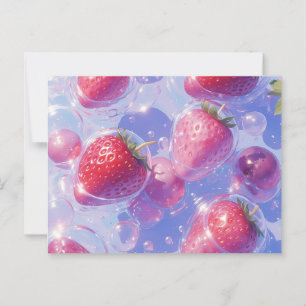 aardbei-druif-splash briefkaart