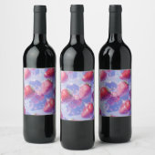 aardbei-druif-splash wijn etiket (Flessen)