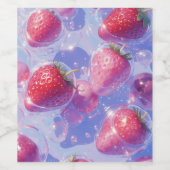 aardbei-druif-splash wijn etiket (Enkel label)