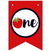 Aardbei EÉÉN geboorte-meisje 1e Baby Vlaggetjes (Tweede vlag)