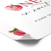 Aardbei een is zoet neem een traktatie verjaardag poster (Hoek)