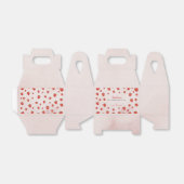 Aardbei één verjaardag bedankdoosjes (Uitgevouwen)