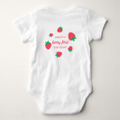 Aardbei Eerste 1e Baby Verjaardag Romper (Achterkant)