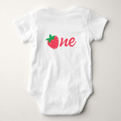 Aardbei Eerste 1e Baby Verjaardag Romper (Achterkant)
