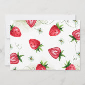 Aardbei eerste foto Verjaardag Kaart (Achterkant)