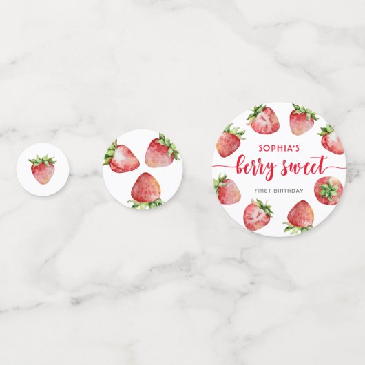 Aardbei eerste geboorte Berry Sweet Confetti (Voorkanten)