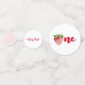 Aardbei eerste geboorte Berry Sweet Confetti (Achterkanten)