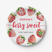 Aardbei eerste geboorte Berry Sweet Papieren Bordje (Voorkant)