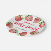 Aardbei eerste geboorte Berry Sweet Papieren Bordje (Gekanteld)