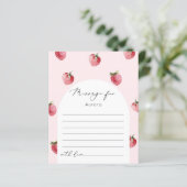 Aardbei eerste keer capsule berichtkaart (Staand voorkant)