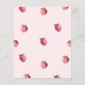 Aardbei eerste keer capsule berichtkaart (Achterkant)