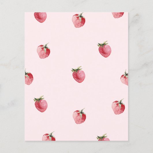 Aardbei eerste keer capsule berichtkaart (Achterkant)