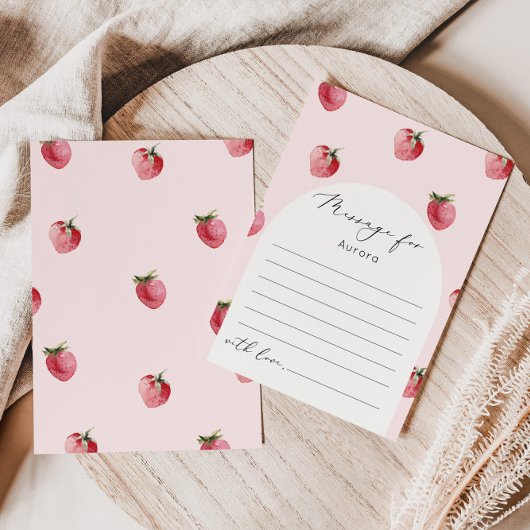Aardbei eerste keer capsule berichtkaart