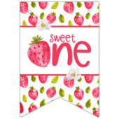 Aardbei Eerste Verjaardag 12 Maand Foto Vlaggetjes (Eerste vlag)