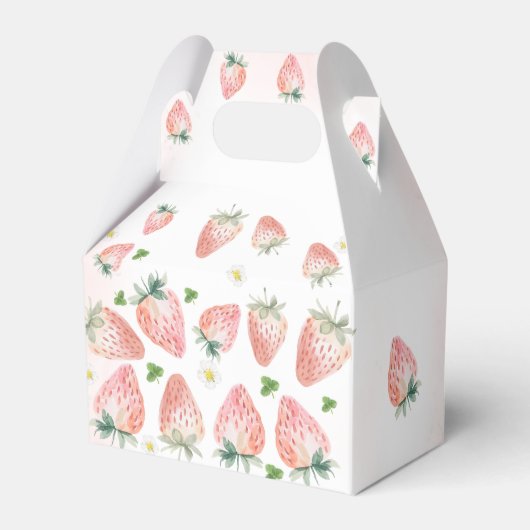 Aardbei eerste verjaardag 1e bedankdoosjes (Achterkant)