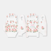 Aardbei eerste verjaardag 1e bedankdoosjes (Uitgevouwen)