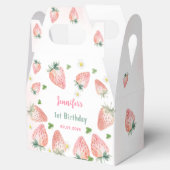Aardbei eerste verjaardag 1e bedankdoosjes (Geopend)