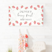 Aardbei Eerste Verjaardag 1e Berry Zoet Spandoek (Insitu)