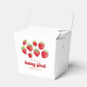 Aardbei Eerste Verjaardag Bedankdoosjes