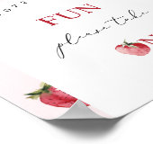 Aardbei eerste verjaardag Favorieten Poster (Hoek)