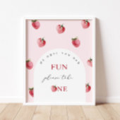 Aardbei eerste verjaardag Favorieten Poster